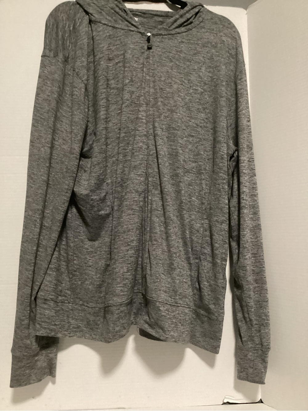 32 Degrees Cool Women's Gray Heather Lightweight Zip Hoodie Jacket XL